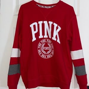 PINK varisity crew sweatshirt